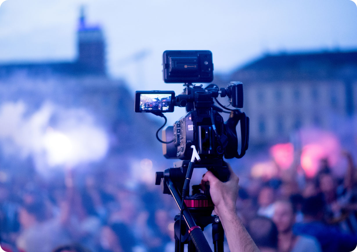 video camera at event